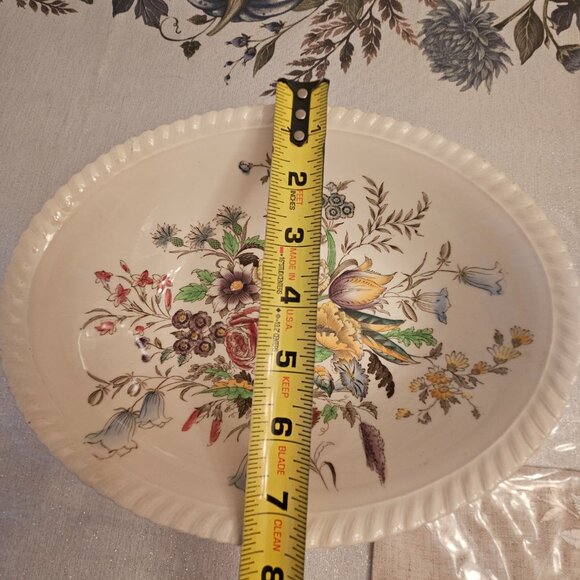 Vintage Windsor Ware Garden Bouquet Johnson Bros. Vegetable Bowl - Picture 11 of 11